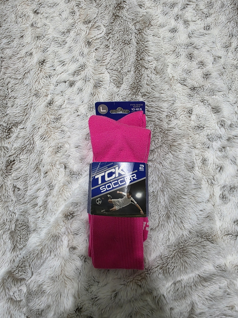 TCK Women's Bright Pink Soccer Crew Socks - 2 Pack